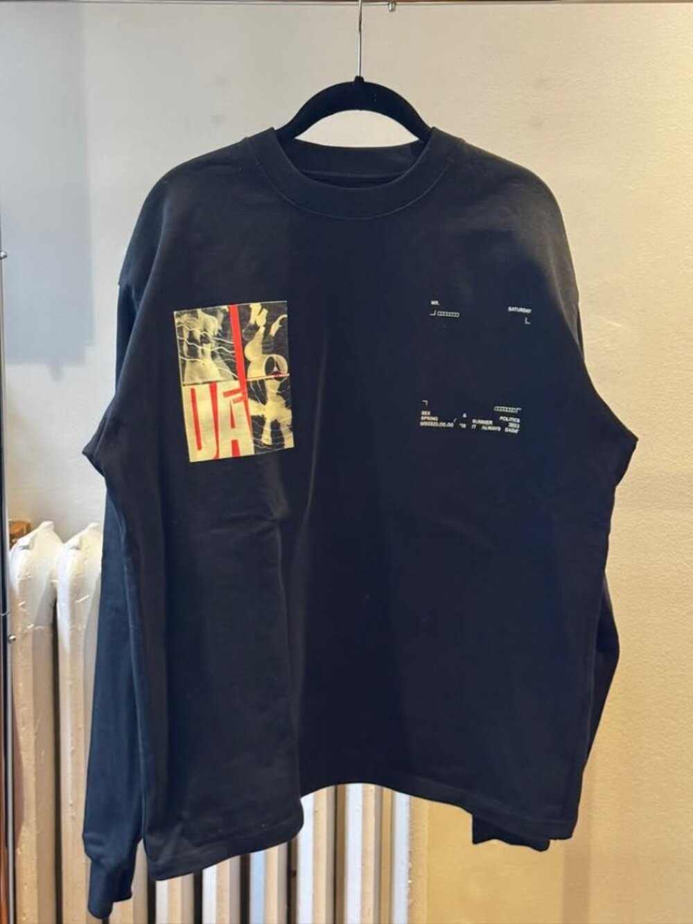 Mr. Saturday Black Crewneck - Brand New with Tags
